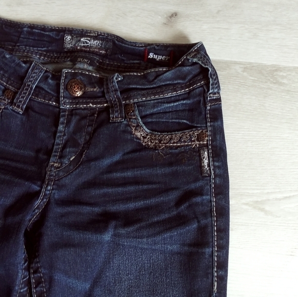 Silver Suki‎ Mid Boot Embroidered Jeans raw ham - Picture 12 of 16